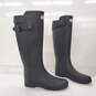 Hunter Women's Original Tall Black Refined Buckle Rubber Rain Boots Size 7 image number 4