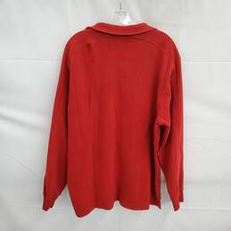Lacoste Red 1/4 Zip Long Sleeve Pullover Top Size 8 alternative image