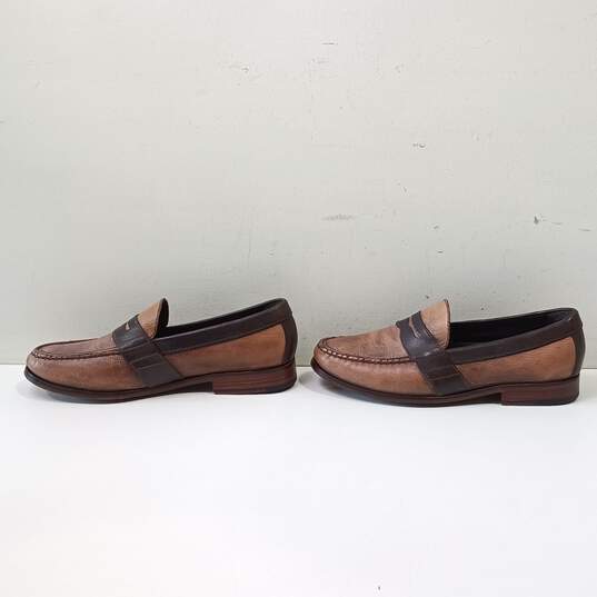 Men's Cole Haan Light & Dark Brown Slip On Dress Shoes Size 9M image number 3