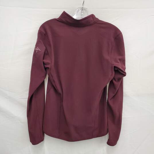 Arc' Teryx WM's 100 % Polyester Burgundy Half Zip Pullover Size MM image number 2