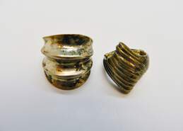 Artisan 925 Sterling Silver Ribbed Conch Rings 27.1g