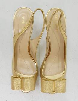 Kate Spade New York Gold Sparkle Heels Size 8.5 alternative image
