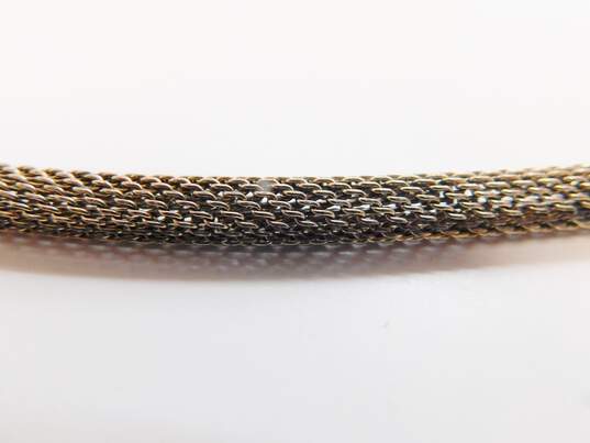 Artisan Sterling Silver Mesh Chain Bracelet 22.3g image number 2