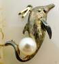 Artisan 925 Howling Wolf & Dolphin Faux Pearl Pendants & Elephant Links Bracelet image number 2