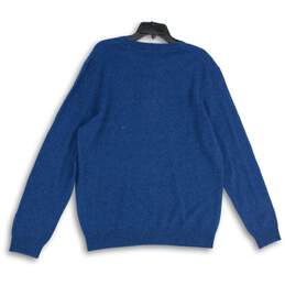 NWT Mens Blue Knitted Crew Neck Long Sleeve Pullover Sweater Size Large alternative image