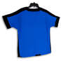 Womens Blue Black V-Neck Short Sleeve Pullover Blouse Top Size Medium image number 3