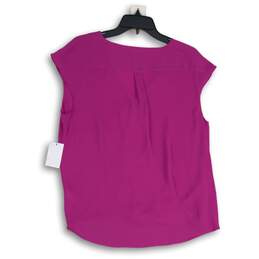 NWT Halogen Womens Purple Sleeveless Surplice Neck Pullover Blouse Top Size M alternative image