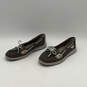 Womens Gray Leather Angel Fish Sequin Slip-On Boat Shoes Size 8.5 image number 3