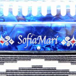 Brand 34 Key/48 Button Blue Piano Accordion w/ Sofia Mari Brand Case alternative image