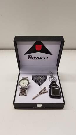 Raynell Boxed 4 Piece Men's Gift Set Watch Tie Clip Key Chain alternative image