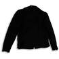 NWT Womens Black Long Sleeve Collared Full Zip Motorcycle Jacket Size M image number 2