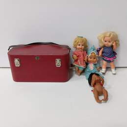 4pc Set of Vintage Mattel Tender Love Baby Dolls In Hard Case