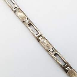 Sterling Silver Panel Link 7 1/2 Bracelet 20.4g