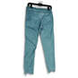 NWT Womens Blue Drawstring Elastic Waist Raw Hem Jogger Pants One Size image number 2
