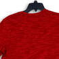 Mens Red Heather Fitted Short Sleeve V-Neck Pullover T-Shirt Size Medium image number 4