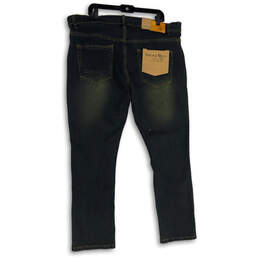 NWT Mens Black Denim Medium Wash 5-Pocket Design Straight Jeans Size 42X30 alternative image