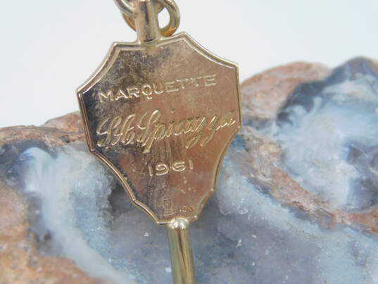 Vintage 10K Yellow Gold Marquette Chapter Alpha Omega Alpha Medical Honor Society Pendant Charm 4.6g image number 3