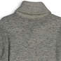 Womens Gray Heather Collared Long Sleeve Knit Pullover Sweater Size M image number 4