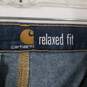 Mens Relaxed Fit Medium Wash Denim 5 Pocket Design Carpenter Jeans Size 44X32 image number 3