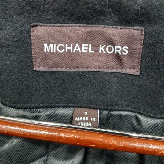 Michael Kors Men's Black Wool Pea Coat Size S image number 4