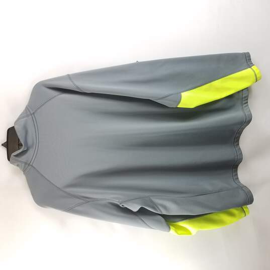 Nike Mens Grey And Lime Green Sweater 2X image number 2