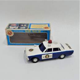 Vintage Friction Powered Talking Police Car Yonezawa Toys IOB