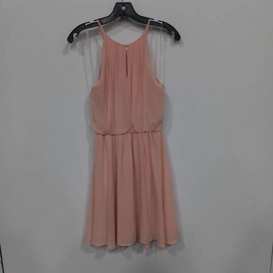 Francesca's Women's Lush Pink Sleeveless Gather Mini Dress Size M NWT image number 2