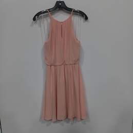 Francesca's Women's Lush Pink Sleeveless Gather Mini Dress Size M NWT alternative image