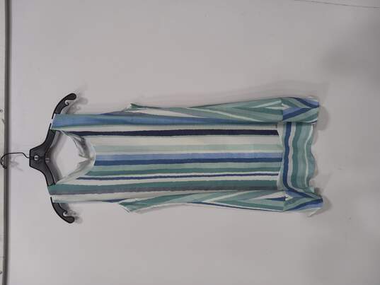 Neesha Blue And White Stripped Dress Women's Size XL image number 3