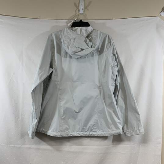 Women's Light Grey Rain Jacket, Sz. L image number 2