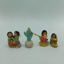 VTG Enesco Friends of the Feather Figurines People Of One Feather Three Tom Toms She Who Cares