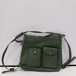 Nanette Lepore  Green Pebbled Faux Leather Bag