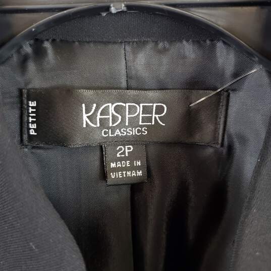 Kasper Women Black Open Blazer Sz 2P NWT image number 3