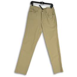 Lululemon Mens Tan Flat Front 5-Pocket Design Straight Leg Ankle Pants Size 30