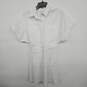 Abercrombie & Fitch White Button Up Collared Short Sleeve Shirt Dress image number 1