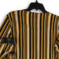 NWT Womens Multicolor Striped Long Sleeve Round Neck Tunic Blouse Top Sz L image number 3