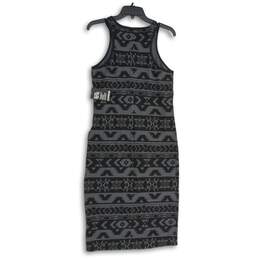 NWT Express Womens Black Gray Scoop Neck Sleeveless Pullover Tank Dress Size L alternative image