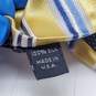 Michael Kors Yellow & Blue Striped Silk Tie image number 4