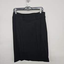 ANN TAYLOR High Waist Black Midi Skirt