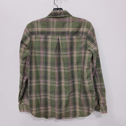 Rei Cooperative Green Plaid LS Button Up Shirt Women's Size S image number 2
