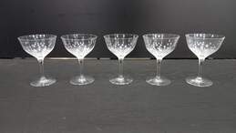 Bundle of 5 Clear Crystal Wine Glasses alternative image