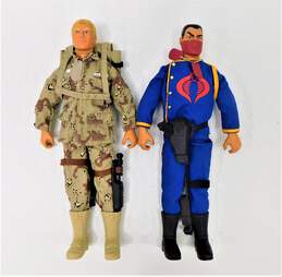 VTG 1992 Hasbro G.I. Joe Hall Of Fame Cobra Commander & Duke Flocked Hair Action Figures