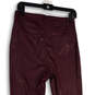 NWT Womens Purple Animal Print Leather Pockets Skinny Leg Ankle Pants Sz 6 image number 4