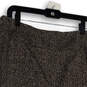 Womens Brown Flat Front Regular Fit Back Zip Straight & Pencil Skirt Size 8 image number 3