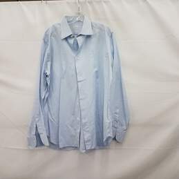 Ermenegildo Zegna Blue Dress Shirt Size 44/ 17.5