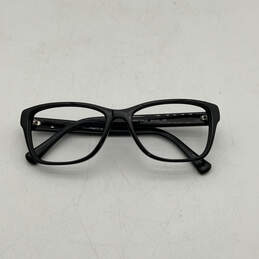 Womens HC6068 Black Full Rim Frame Rectangle Eyeglasses With Case alternative image