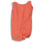 Womens Orange Sleeveless V-Neck Drawstring Pullover Blouse Top Size Medium image number 2