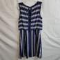 1 State sleeveless blue striped tie back mini dress women's S image number 1
