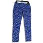 NWT Levi Strauss & Co. Womens Blue Orange Floral Ankle Pants Size 30X32 image number 2