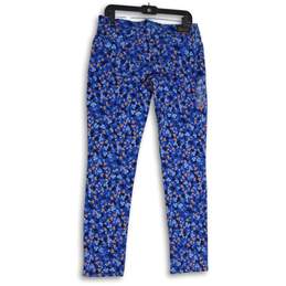 NWT Levi Strauss & Co. Womens Blue Orange Floral Ankle Pants Size 30X32 alternative image